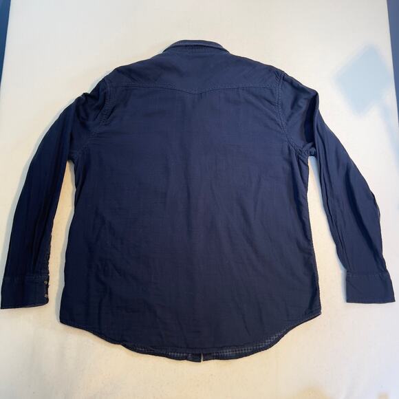 American Eagle Outfitter Shirt Men 2XL Vintage Fit Marble Snap Buttons Flannel - Picture 4 of 11